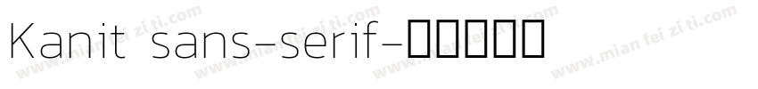 Kanit sans-serif字体转换